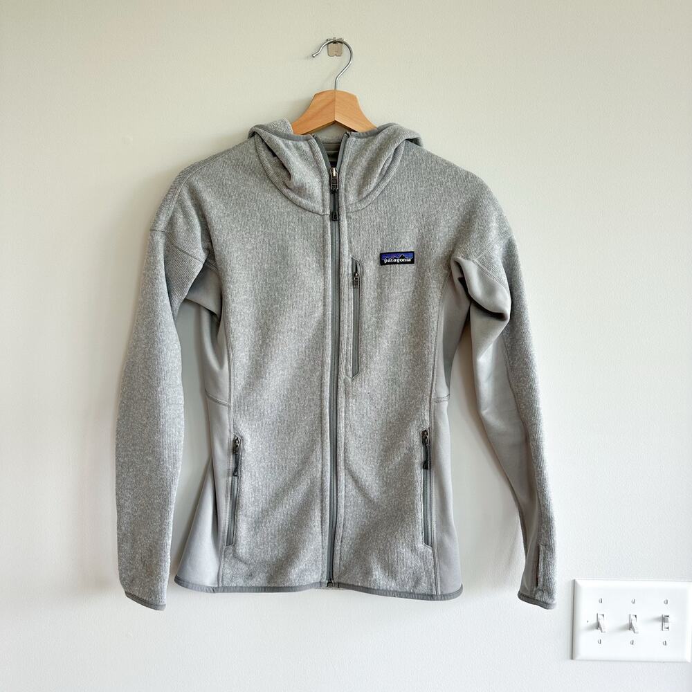 Patagonia Performance Better Sweater Hooded Fleece Jacket Feather Gray XS